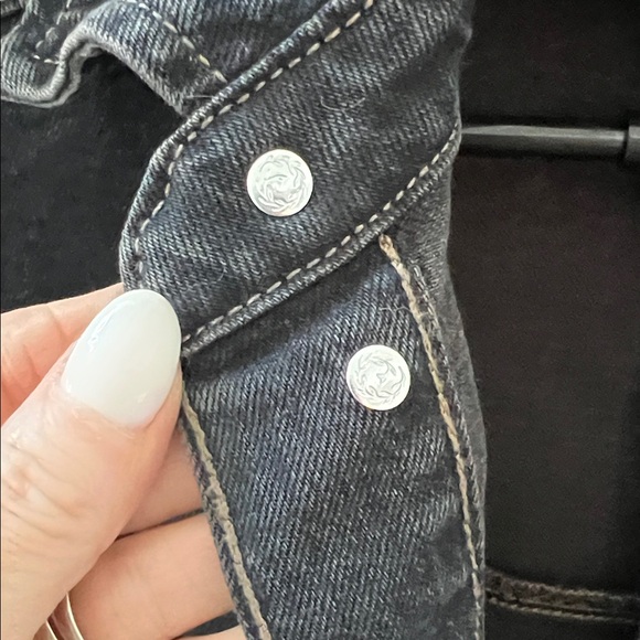 Universal Thread Charcoal Button-Up Denim Maxi Dress - Picture 5 of 12